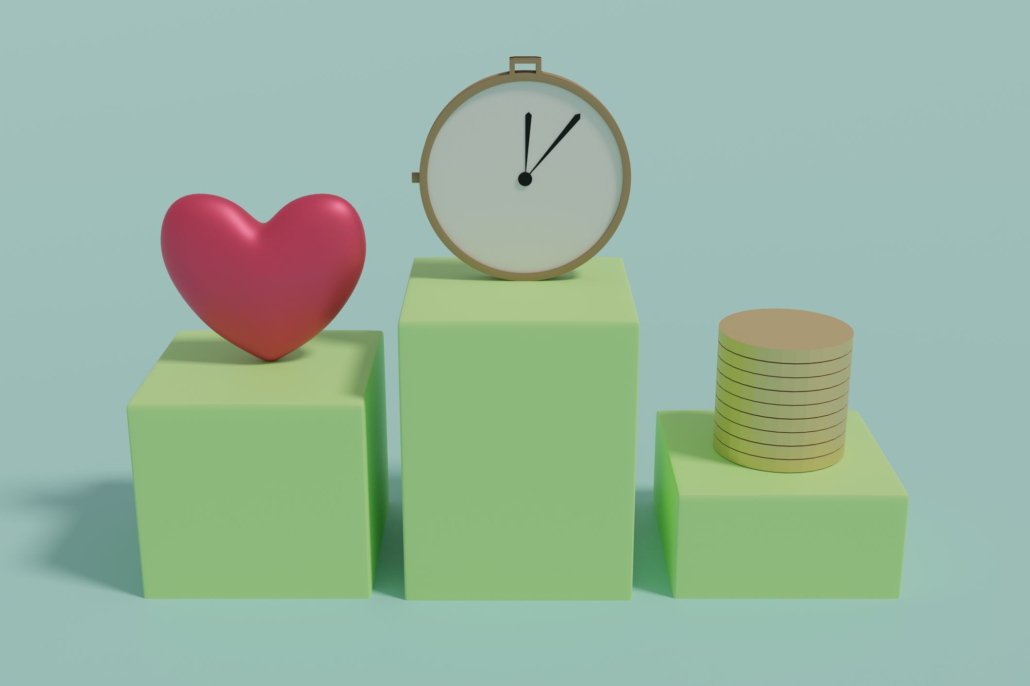 Competition between time, love, and money.
